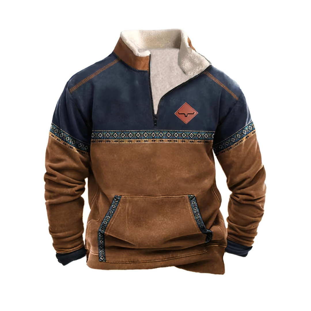 Elias | Herren Vintage Fleece Quarter Zip Pullover - Elle Zürich