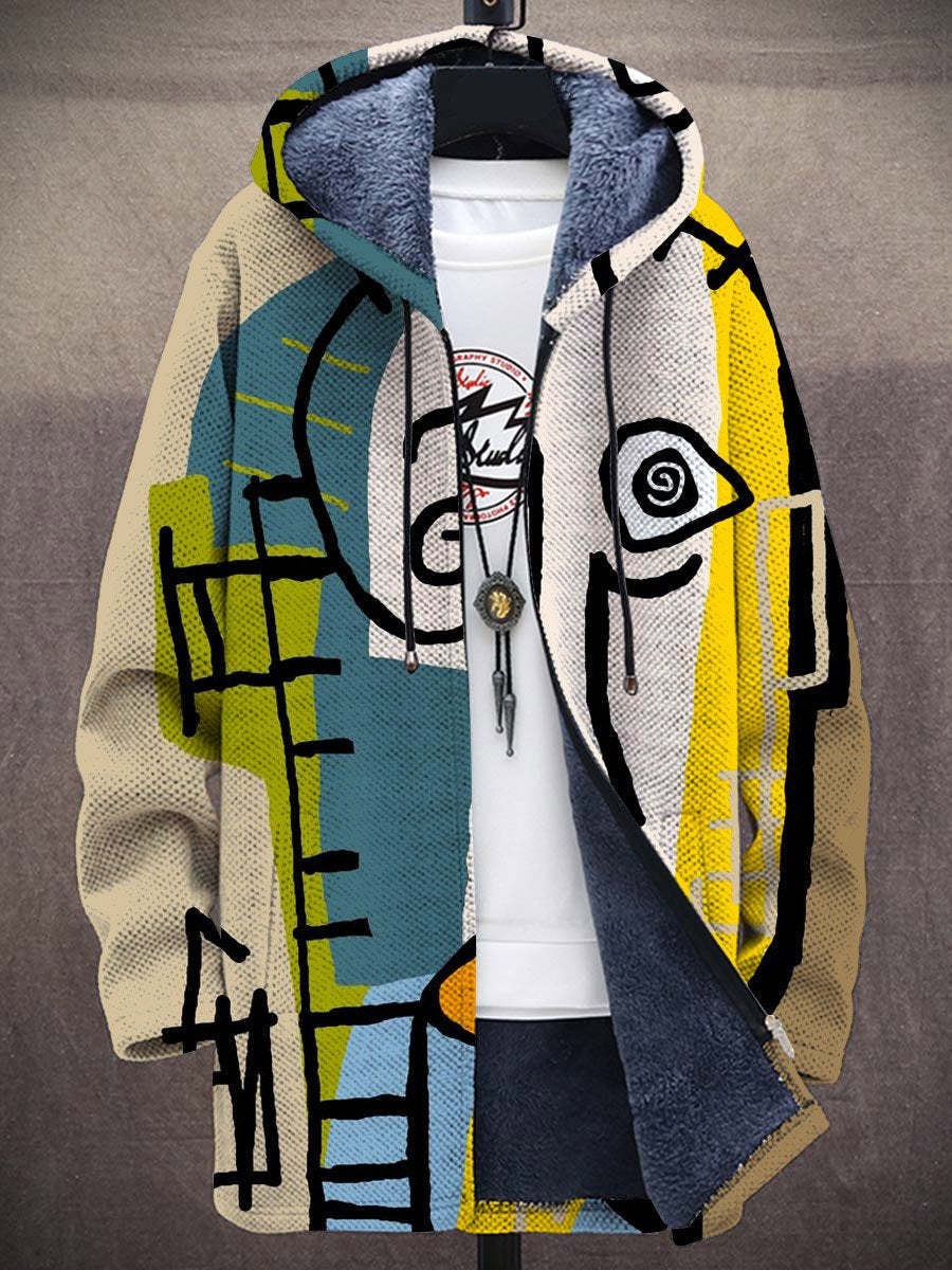 Hanna | Damen Winter Hoodie Cardigan mit Künstlerischem Design