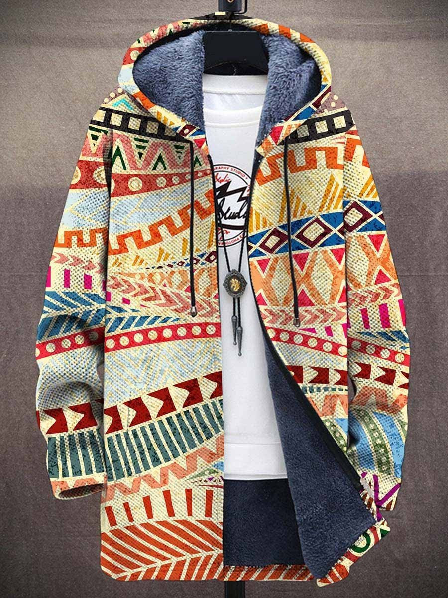 Verena | Damen Strickjacke mit Buntem Tribal-Print