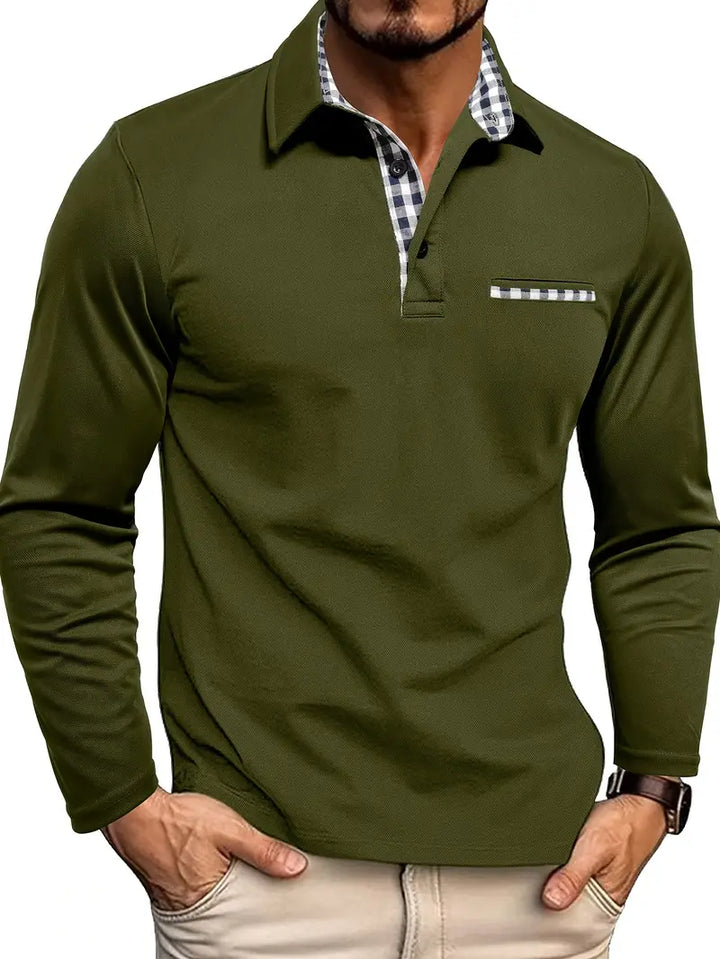 Chris | Herren Winter Langarm Polo-Shirt - Elle Zürich