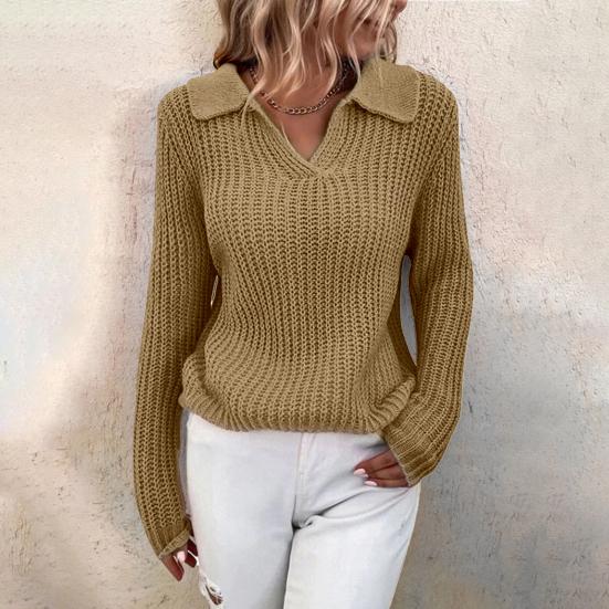 Frieda | Damen Winterpullover mit Kragen und Rippstrick - Elle Zürich