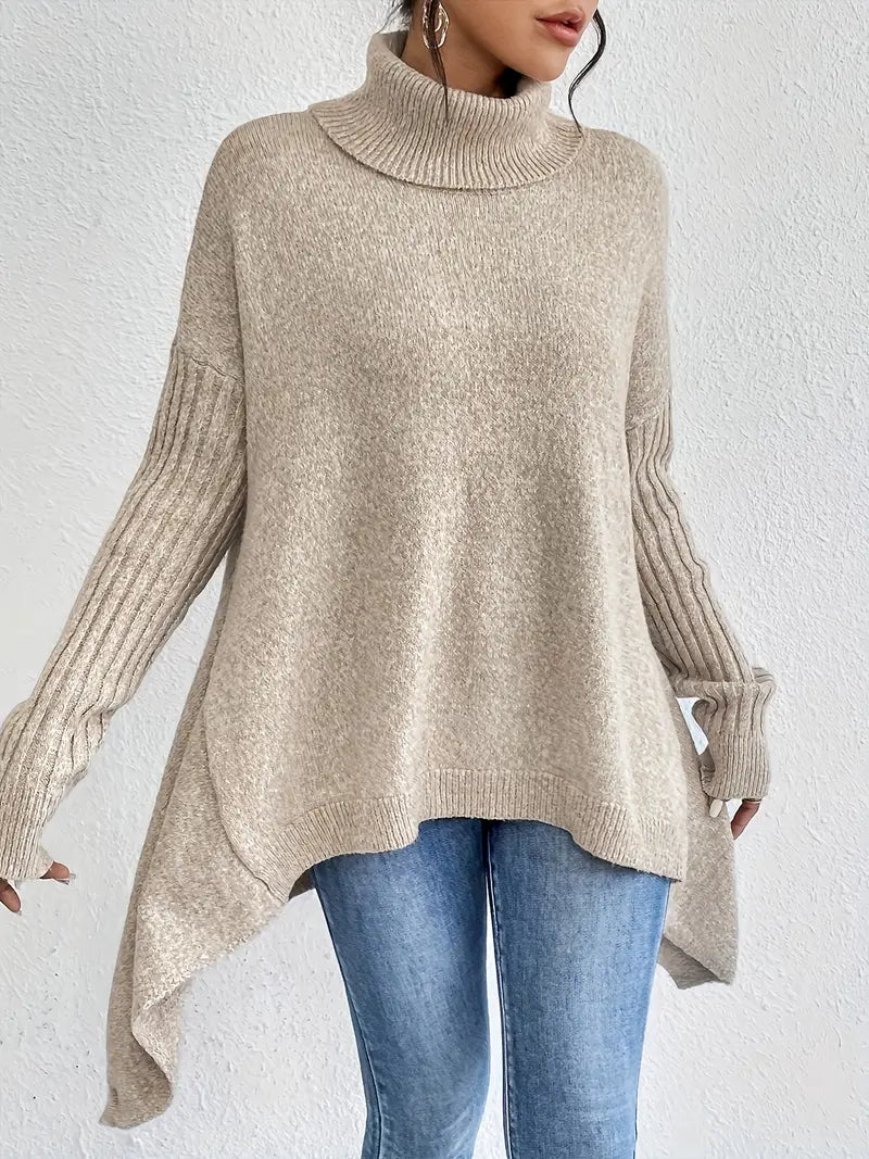 Britney | Damen Oversized Rollkragenpullover für den Winter