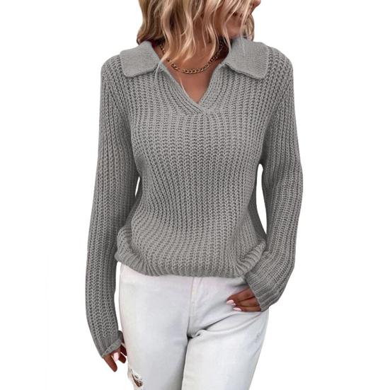 Frieda | Damen Winterpullover mit Kragen und Rippstrick - Elle Zürich