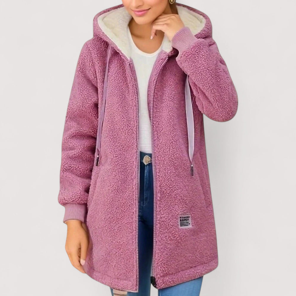 Ella | Damen Winter Fleecejacke mit Kapuze - Elle Zürich