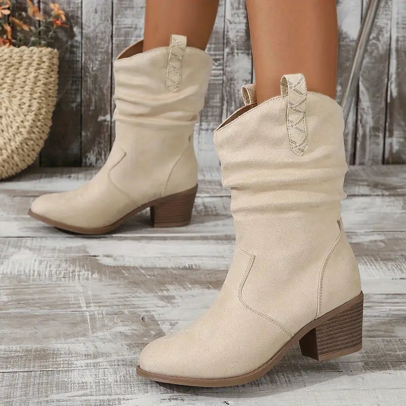 Annika | Damen Western Stiefel Mit Mittlerer Schafthöhe Und Absatz - Elle Zürich