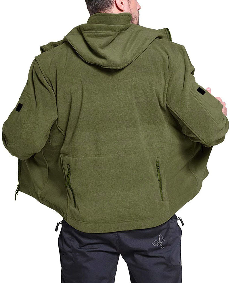 Konrad | Herren Winter Fleece Hoodie Jacke mit Reißverschluss und Taschen - Elle Zürich