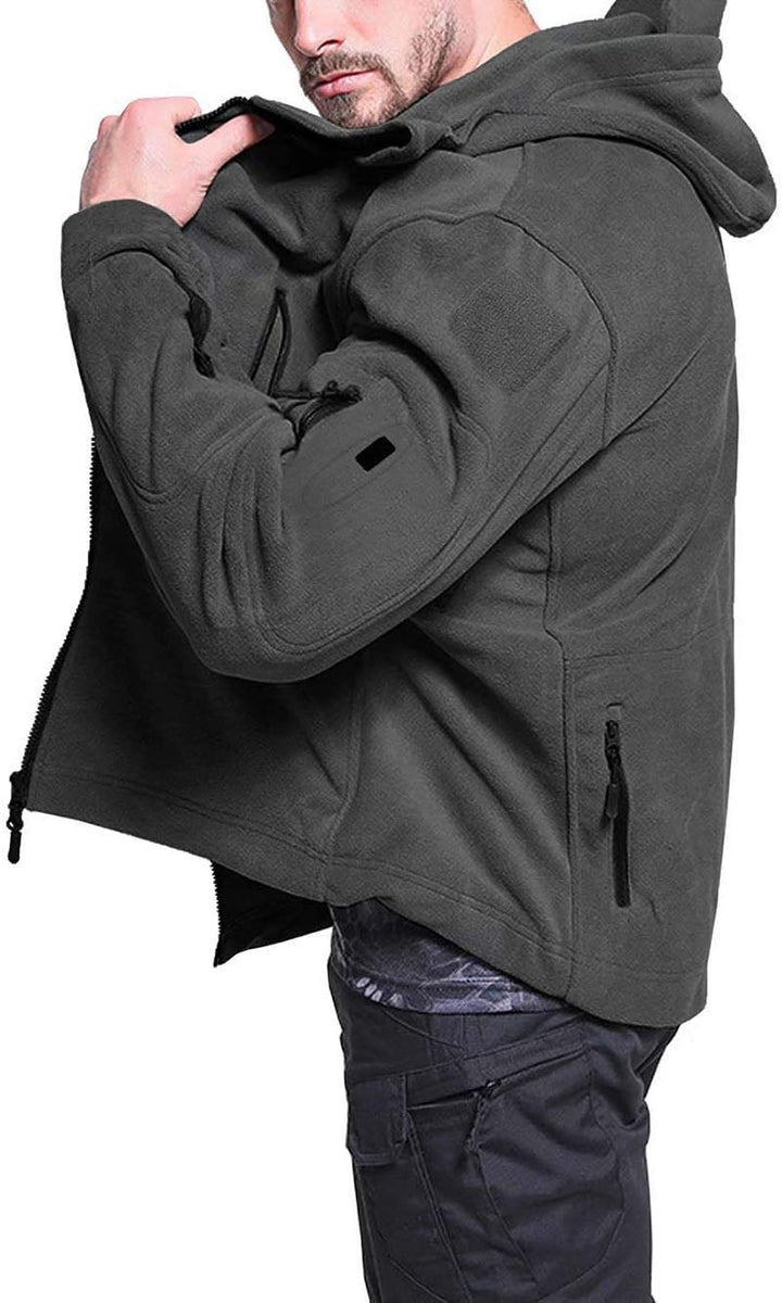 Konrad | Herren Winter Fleece Hoodie Jacke mit Reißverschluss und Taschen - Elle Zürich
