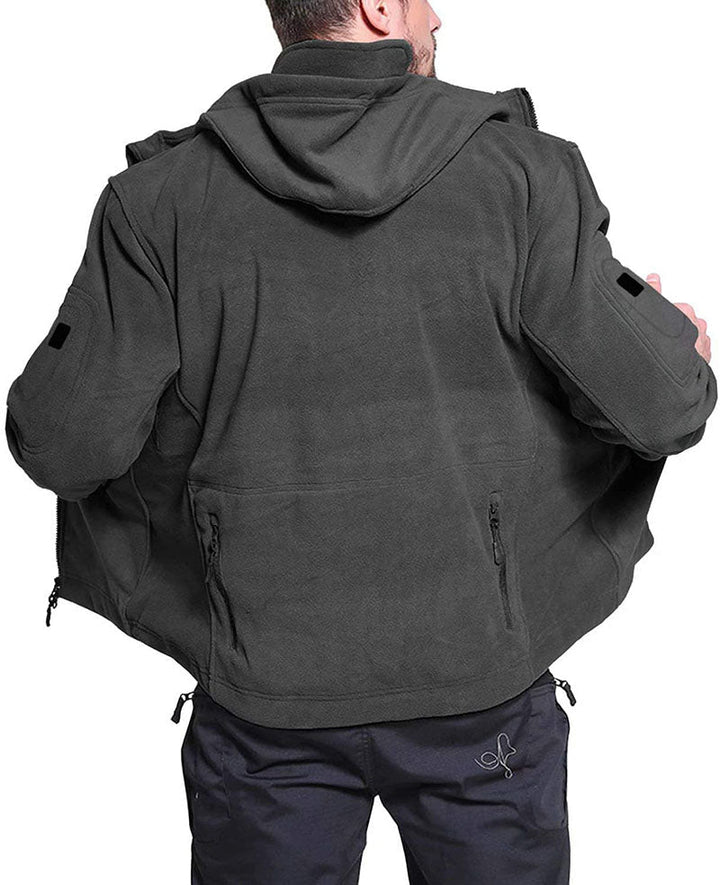 Konrad | Herren Winter Fleece Hoodie Jacke mit Reißverschluss und Taschen - Elle Zürich