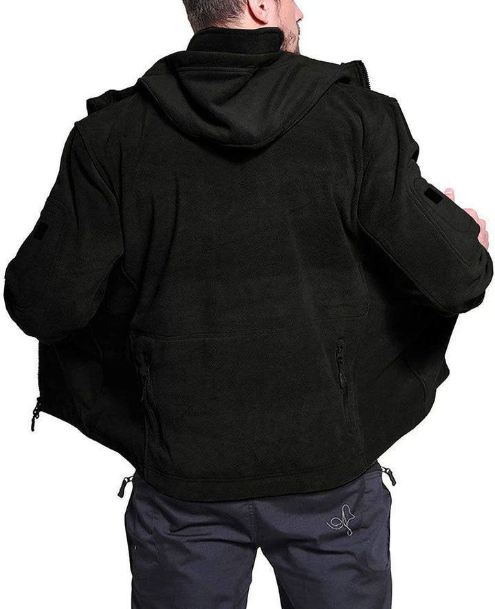 Konrad | Herren Winter Fleece Hoodie Jacke mit Reißverschluss und Taschen - Elle Zürich
