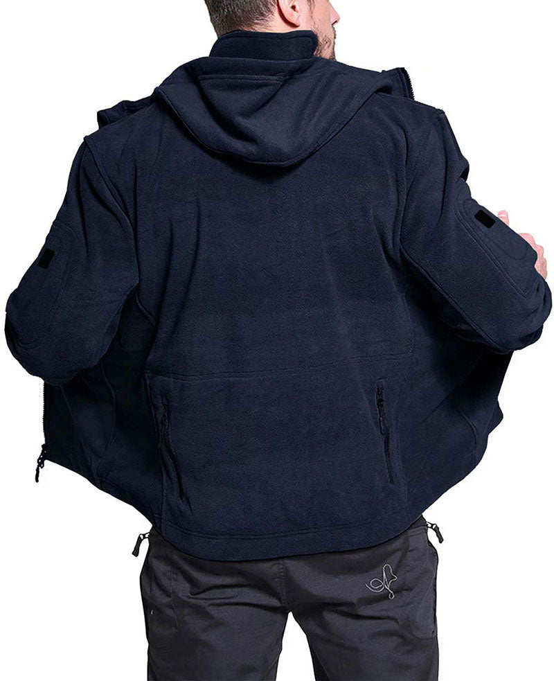 Konrad | Herren Winter Fleece Hoodie Jacke mit Reißverschluss und Taschen - Elle Zürich