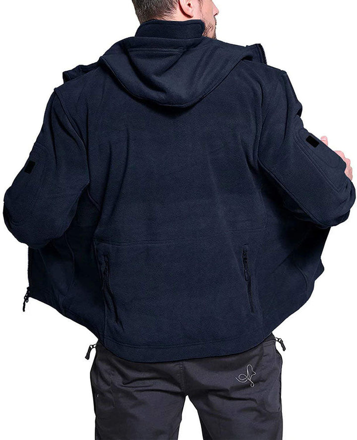 Konrad | Herren Winter Fleece Hoodie Jacke mit Reißverschluss und Taschen - Elle Zürich