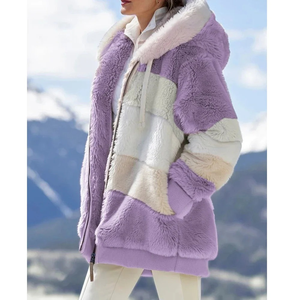 Jana | Kuschelige Teddyjacke mit Kapuze - Elle Zürich