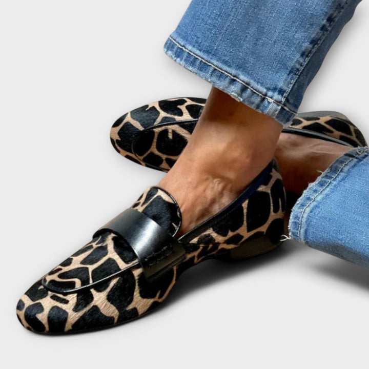 Leonie | Animal Print Slip-On Loafers für Damen