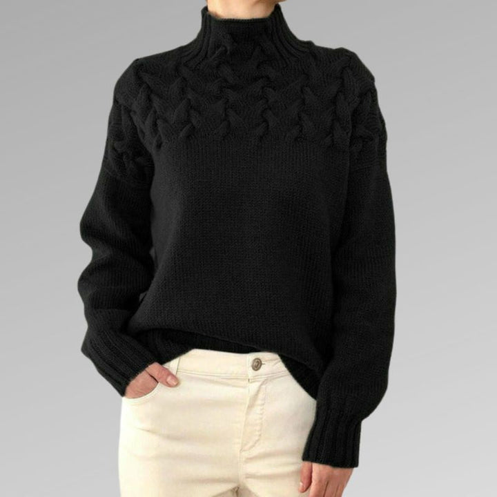 Jana | Damen Zopfmuster Rollkragenpullover - Elle Zürich