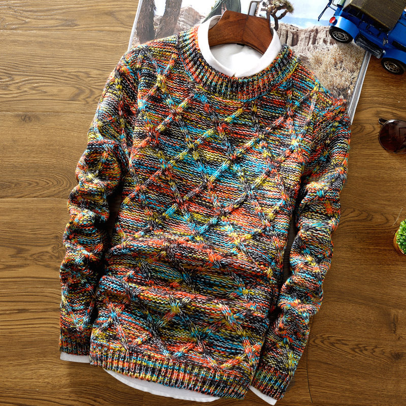 Gunnar | Herren Bunter Strickpullover mit Rundhalsausschnitt - Elle Zürich