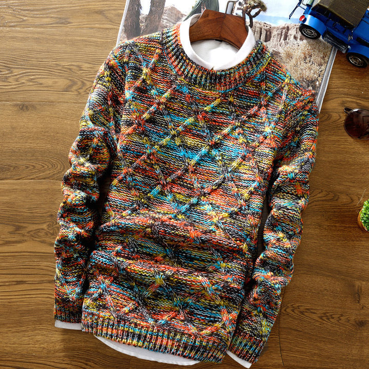 Gunnar | Herren Bunter Strickpullover mit Rundhalsausschnitt - Elle Zürich