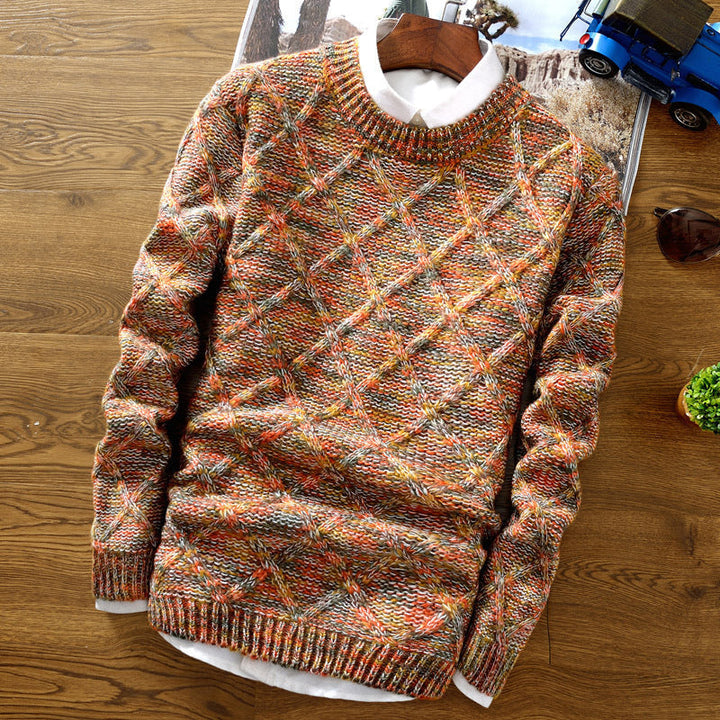 Gunnar | Herren Bunter Strickpullover mit Rundhalsausschnitt - Elle Zürich