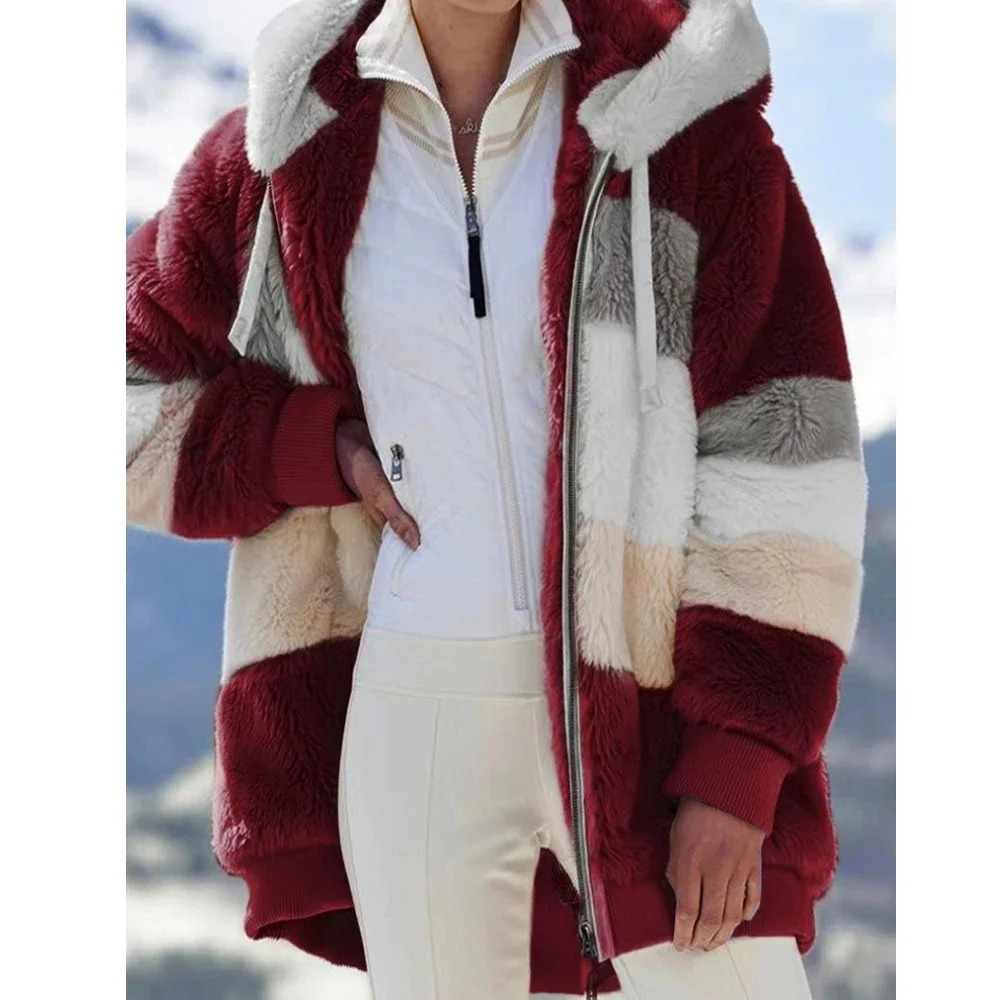 Jana | Kuschelige Teddyjacke mit Kapuze - Elle Zürich