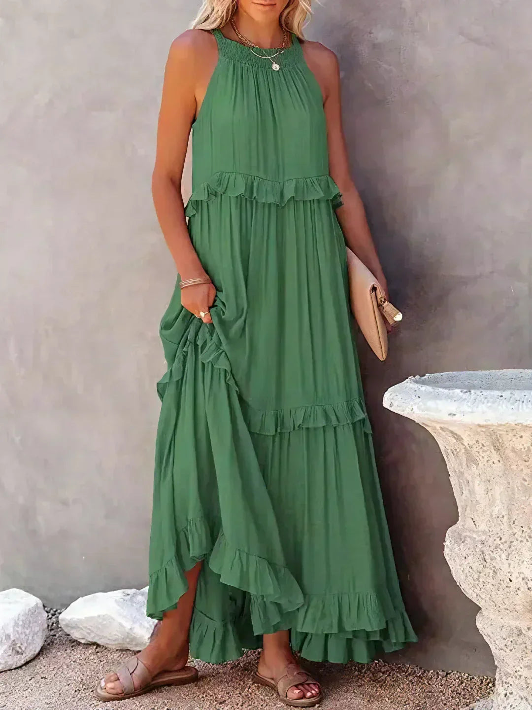 Viola | Elegantes Maxi-Sommerkleid - Elle Zürich