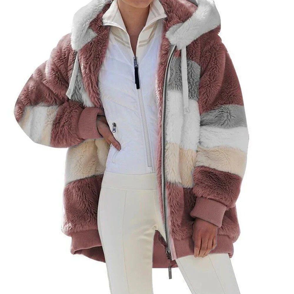 Jana | Kuschelige Teddyjacke mit Kapuze - Elle Zürich