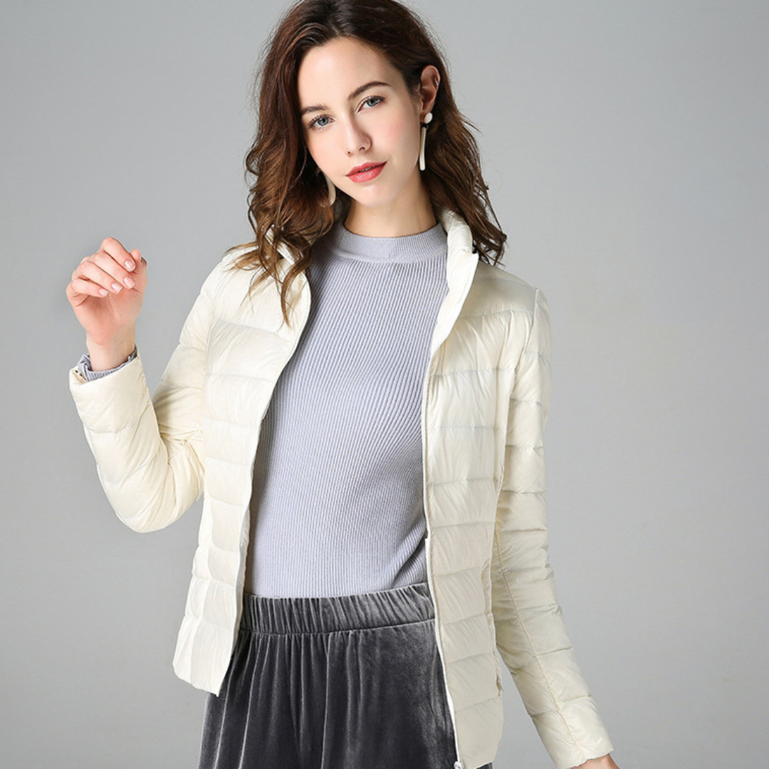 Sabina | Leichte Damen Winter-Pufferjacke mit Reißverschluss - Elle Zürich