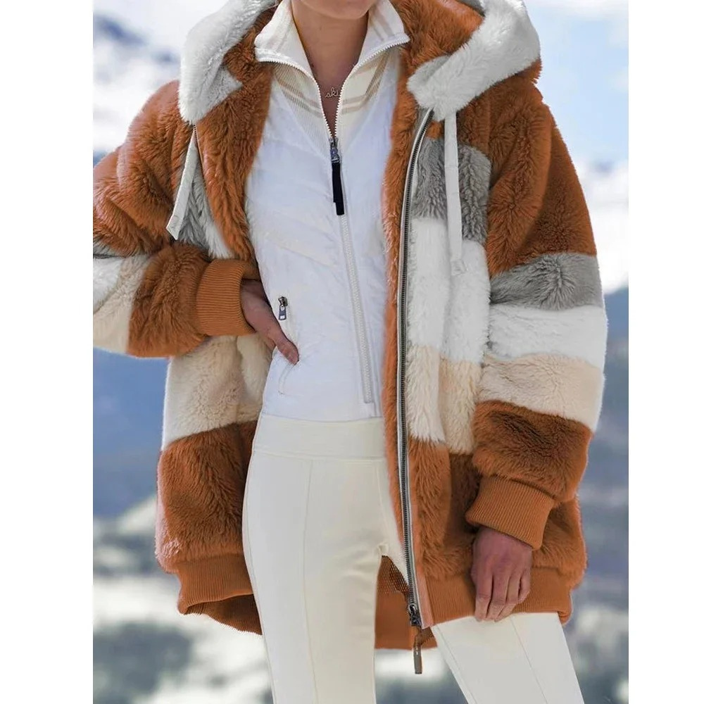 Jana | Kuschelige Teddyjacke mit Kapuze - Elle Zürich
