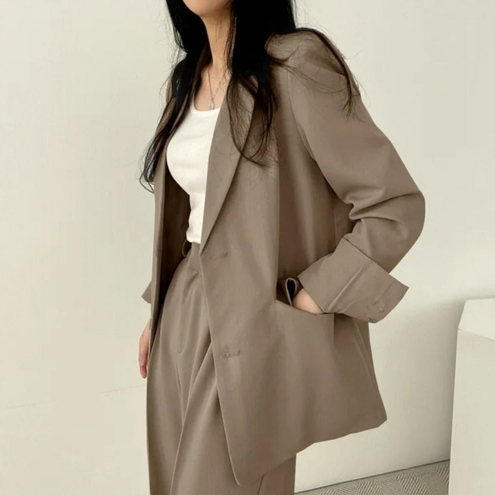 Karin | Damen Oversize Blazer und Hose mit weitem Bein - Elle Zürich