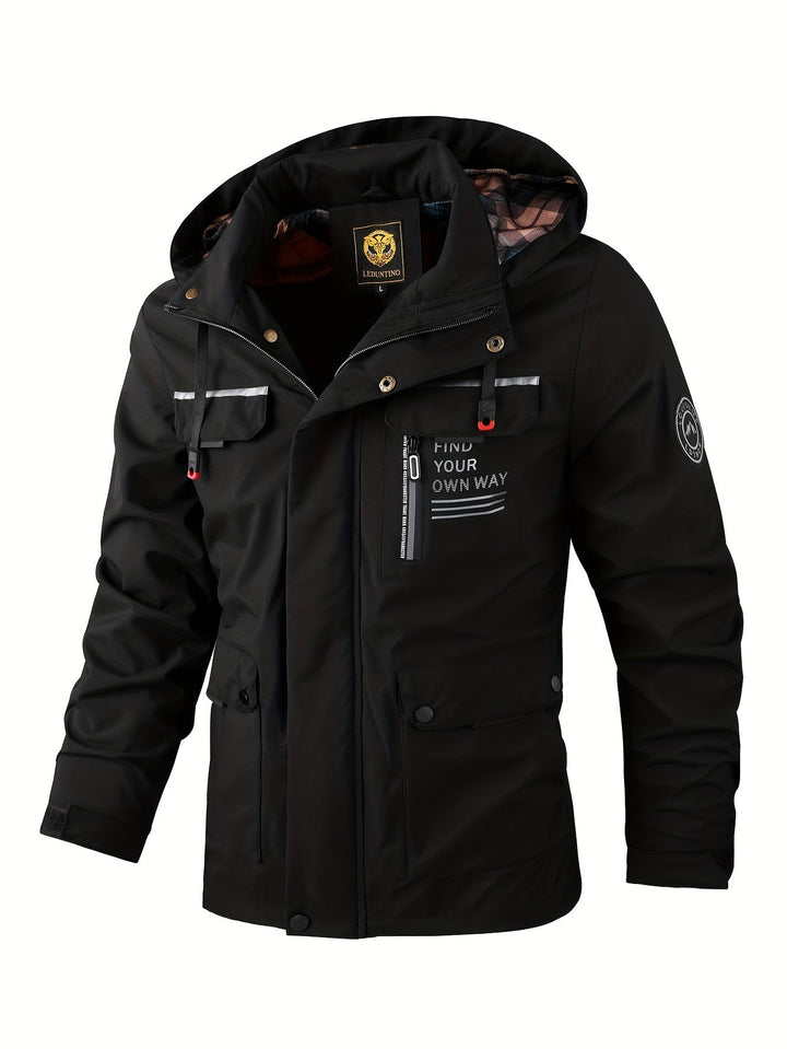 Alexander | Herren Winter Wasserdichte Kapuzen Outdoorjacke - Elle Zürich