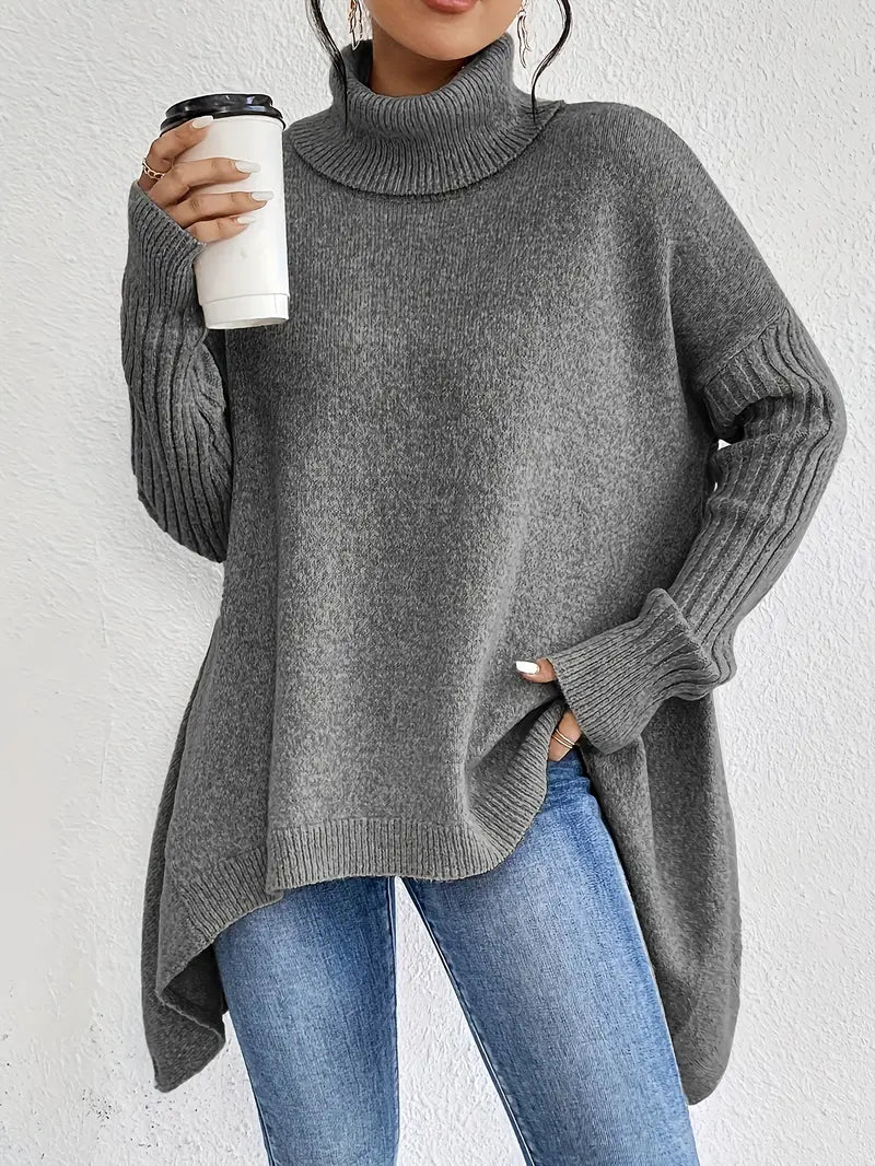 Britney | Damen Oversized Rollkragenpullover für den Winter