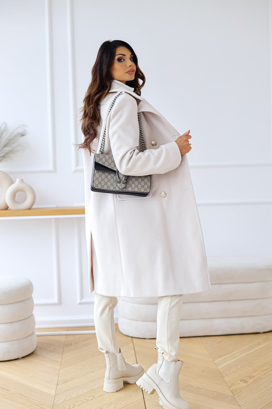 Sandra | Damen Winter Zweireihiger Mantel - Elle Zürich