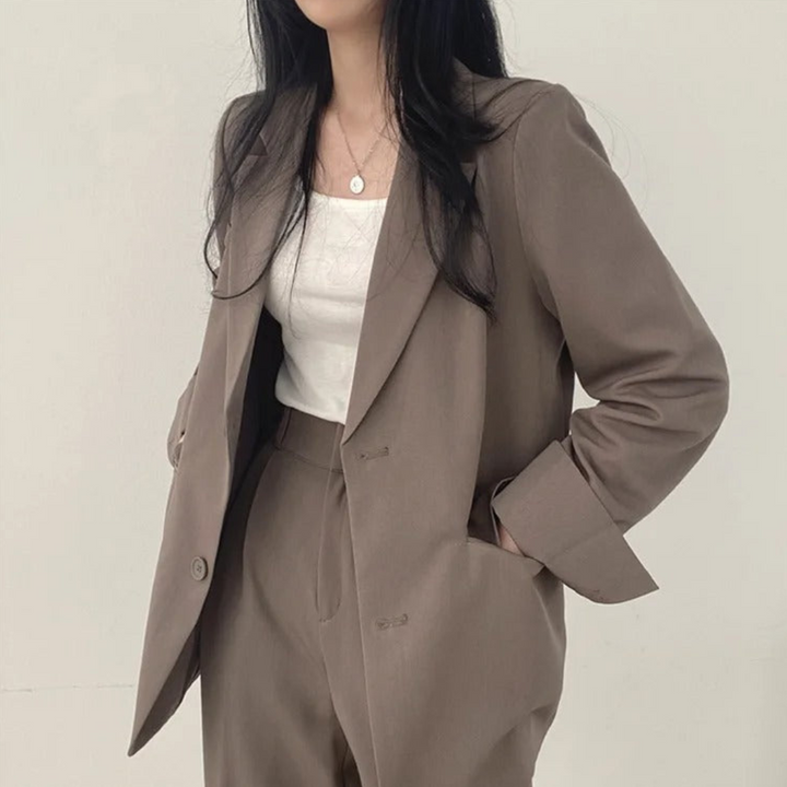 Karin | Damen Oversize Blazer und Hose mit weitem Bein - Elle Zürich