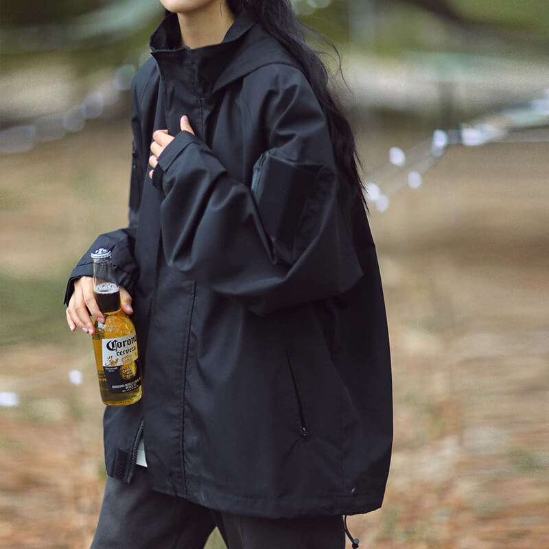 Beatrice | Damen Winter Utility Jacke mit Kapuze und Reißverschluss - Elle Zürich
