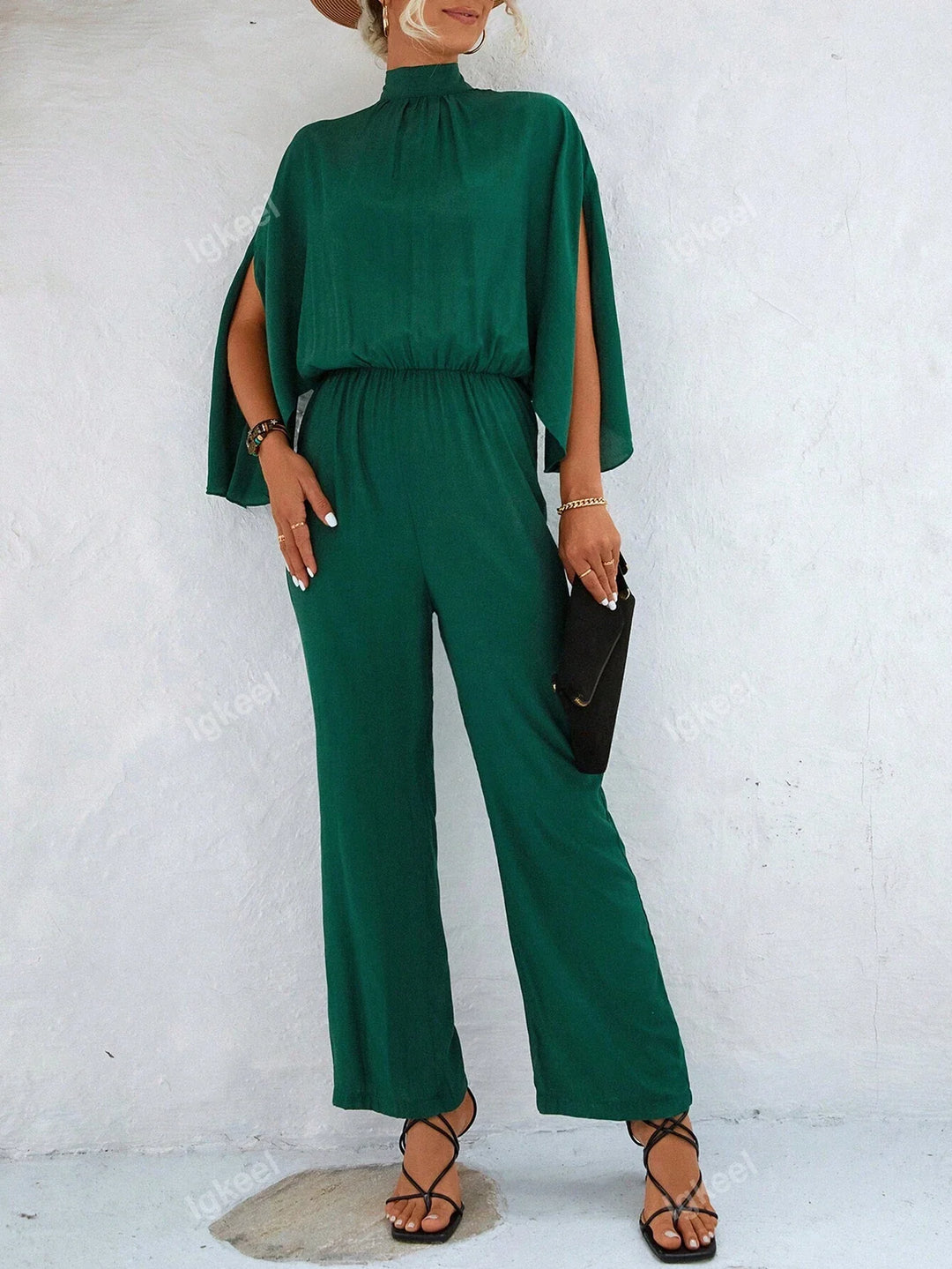 Frieda | Eleganter Jumpsuit mit Drapierten Ärmeln - Elle Zürich