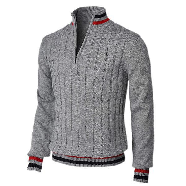 Christoph | Herren Kabelstrick Halb-Zip Pullover - Elle Zürich