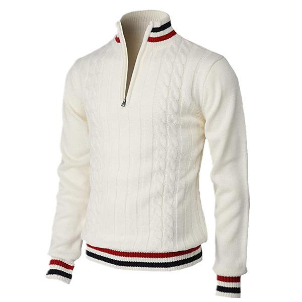 Christoph | Herren Kabelstrick Halb-Zip Pullover - Elle Zürich