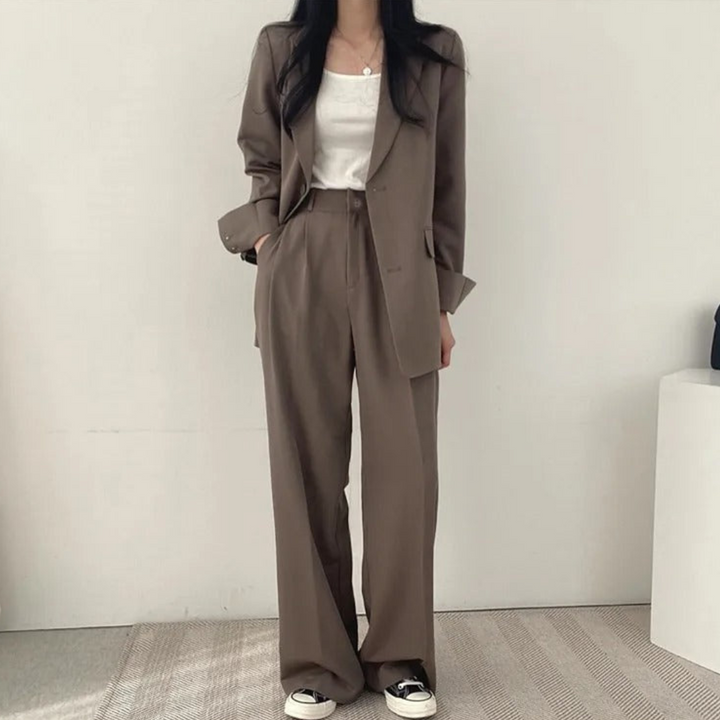 Karin | Damen Oversize Blazer und Hose mit weitem Bein - Elle Zürich