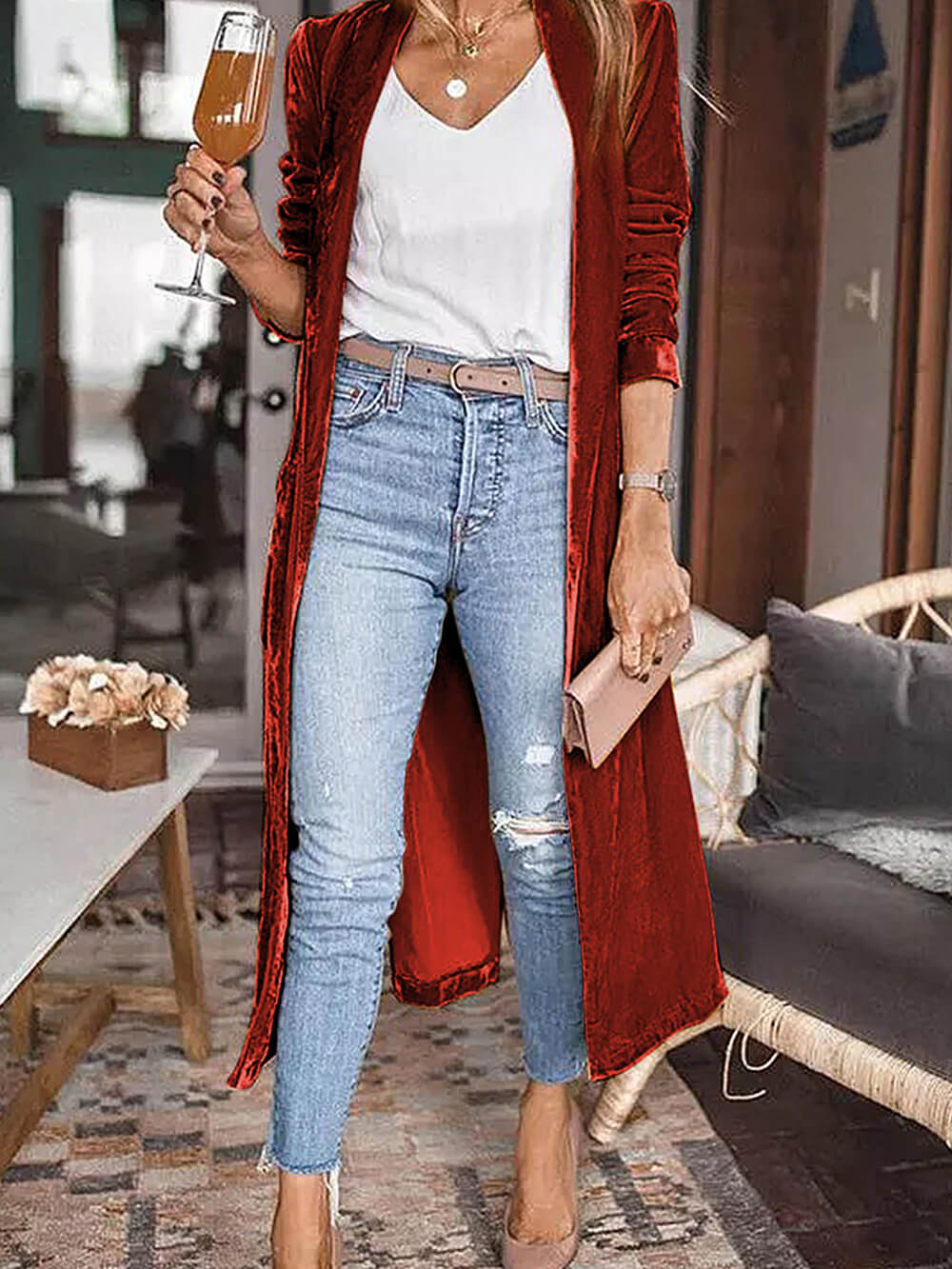 Carolin | Damen Winter-Strickmantel mit langer Passform - Elle Zürich