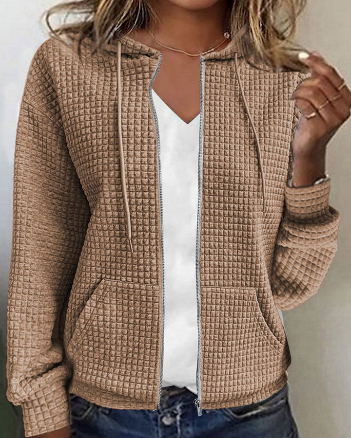 Annika | Damen Winter Gesteppte Reißverschluss-Kapuzenjacke - Elle Zürich