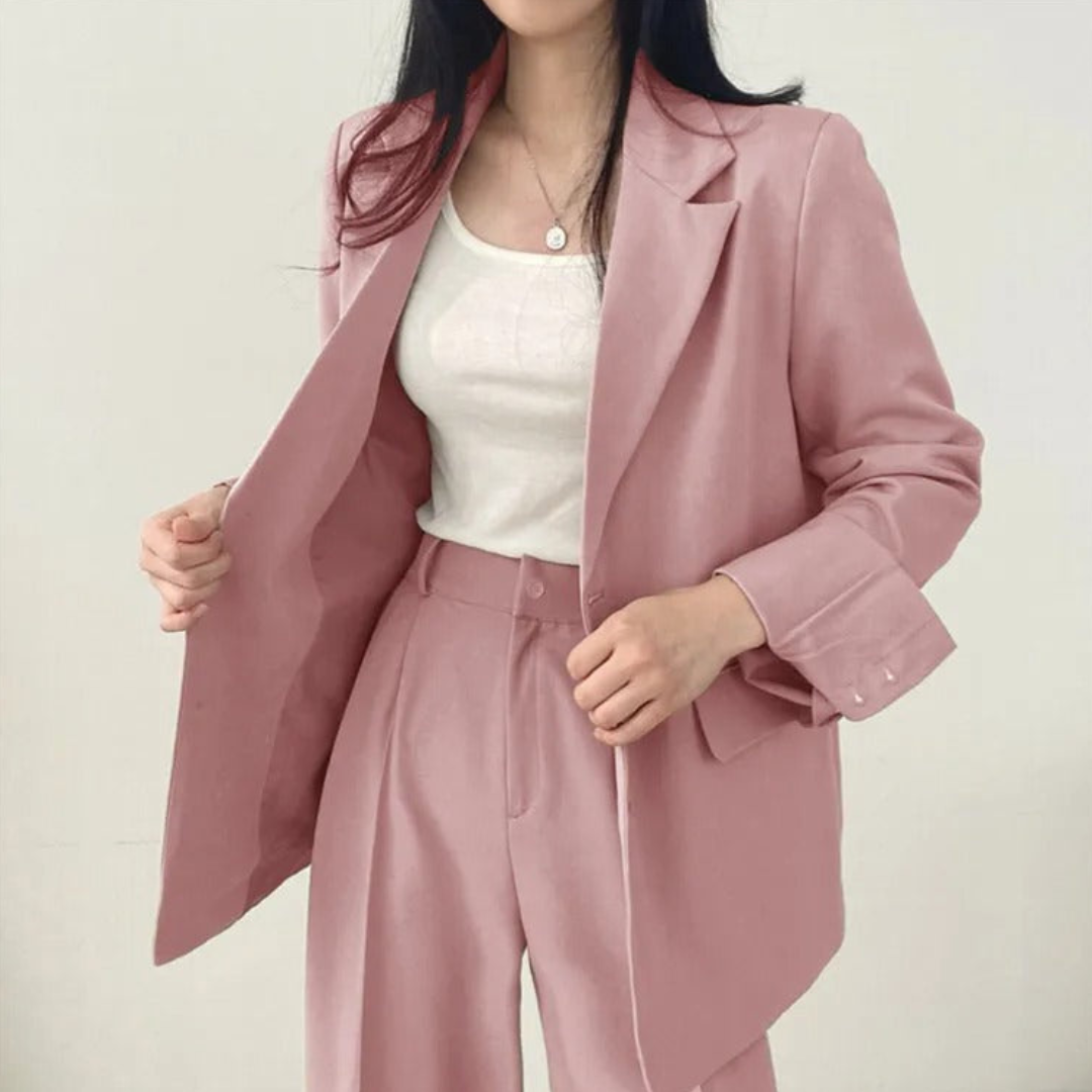 Karin | Damen Oversize Blazer und Hose mit weitem Bein - Elle Zürich