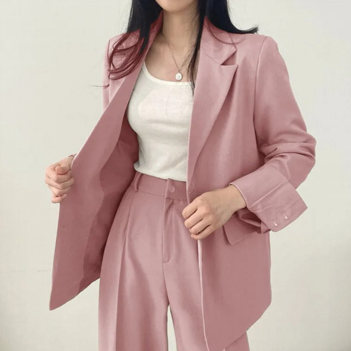 Karin | Damen Oversize Blazer und Hose mit weitem Bein - Elle Zürich