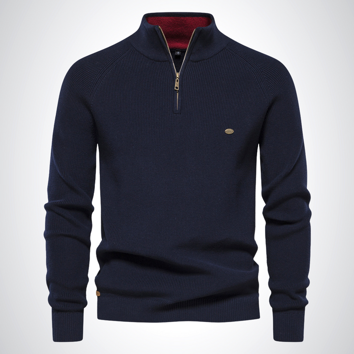 Aiden | Baumwoll-Halbreißverschluss-Pullover - Elle Zürich