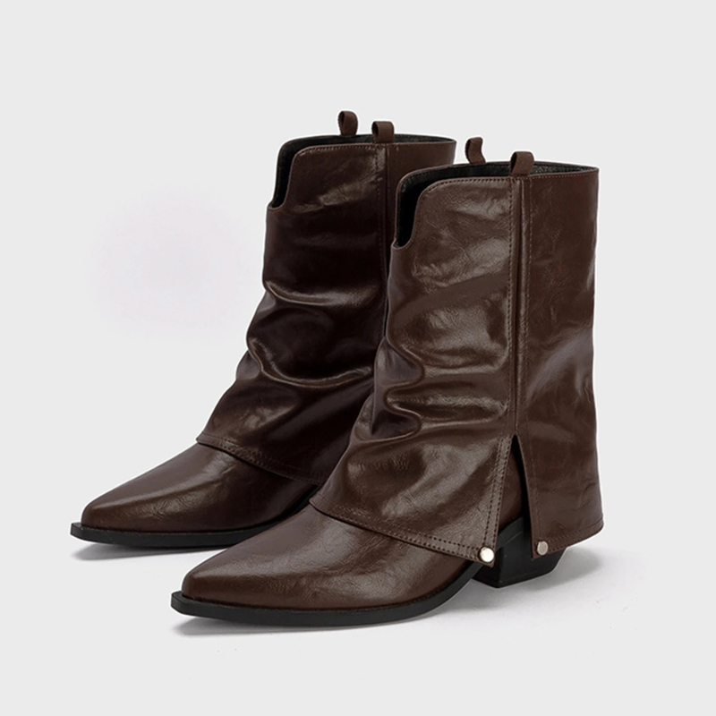Andrea | Damen Winter-Denimstiefel mit spitzer Zehenpartie - Elle Zürich
