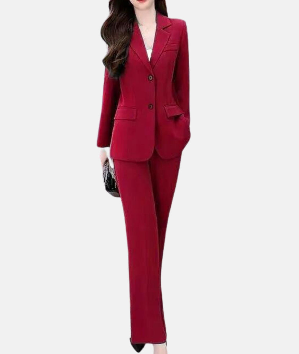 Marion | Damen Maßgeschneidertes Blazer und Weite Hose Set - Elle Zürich