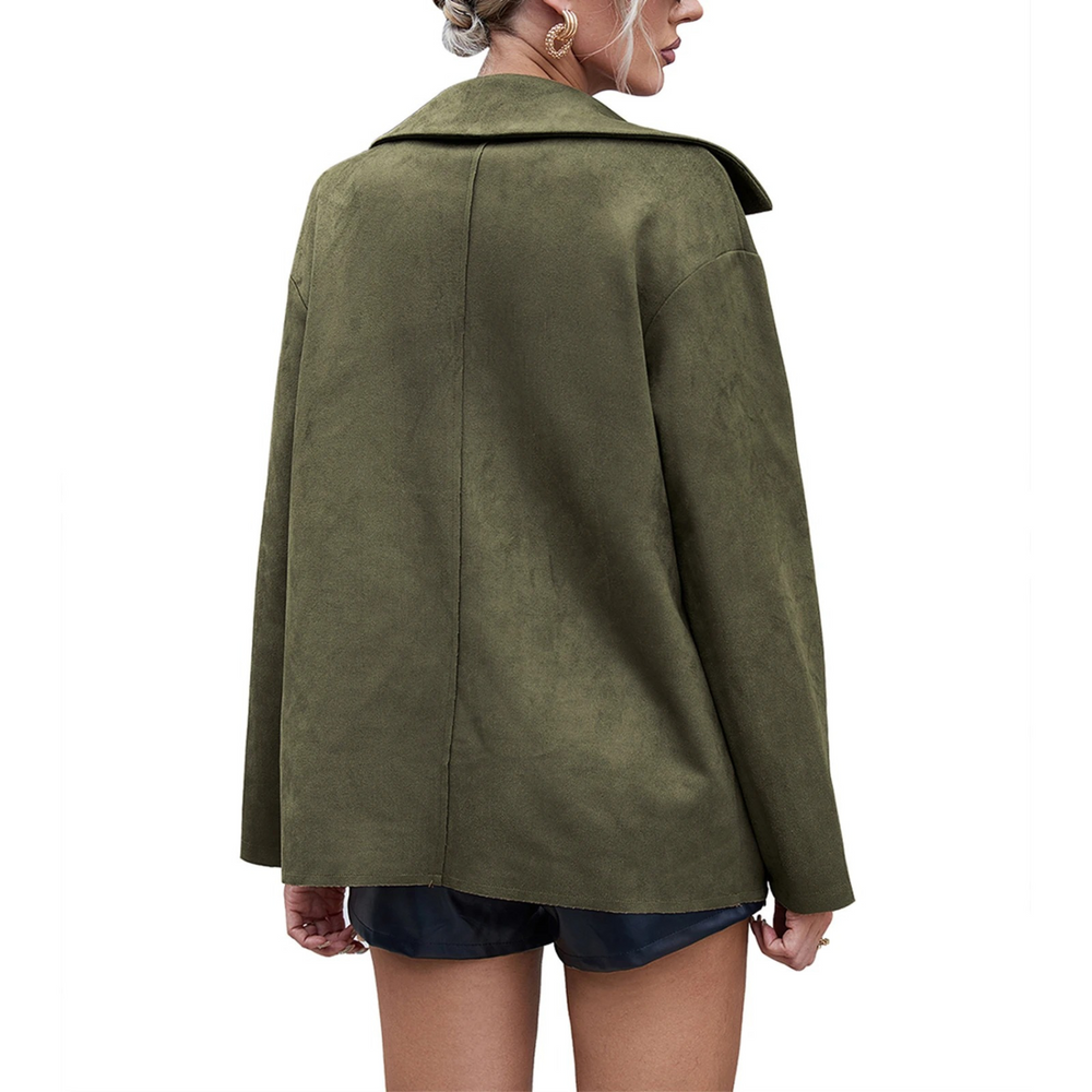 Beatrice | Elegante Wildlederjacke mit Knöpfen - Elle Zürich