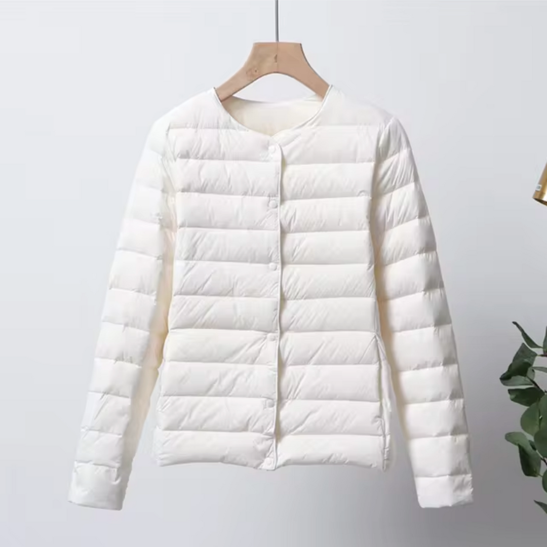 Lara | Damen Ultra Leichte Steppjacke mit Druckknöpfen - Elle Zürich