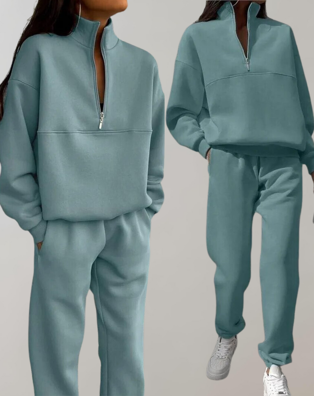 Maria | Damen Half-Zip Loungewear Set mit lockerer Passform - Elle Zürich