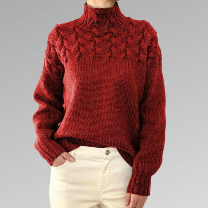 Jana | Damen Zopfmuster Rollkragenpullover - Elle Zürich