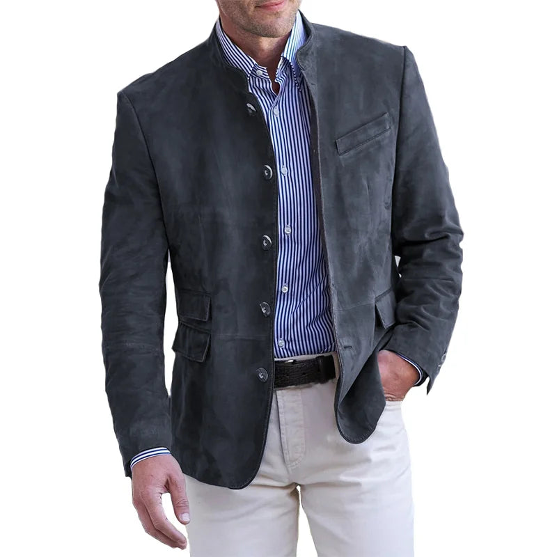 Sebastian | Freizeit Wildlederjacke mit Knöpfen für Herren
