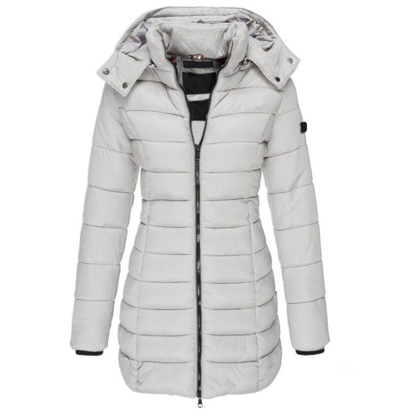 Kamilla | Damen Winter Lange Pufferjacke mit Kapuze - Elle Zürich