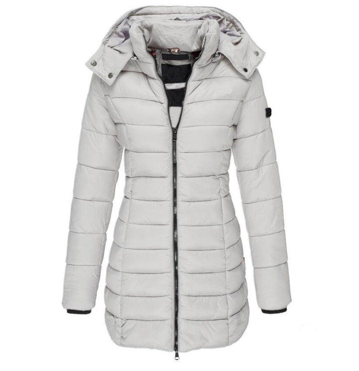 Kamilla | Damen Winter Lange Pufferjacke mit Kapuze - Elle Zürich